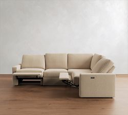 PB Comfort Modern Square Arm Power Reclining Reversible Wedge Sectional (120")