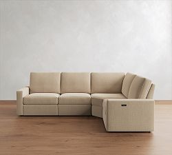 PB Comfort Modern Square Arm Power Reclining Reversible Wedge Sectional (120")