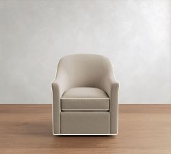 Tillman Swivel Chair with Contrast Piping