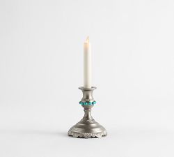 Western Etched Candle Holder
