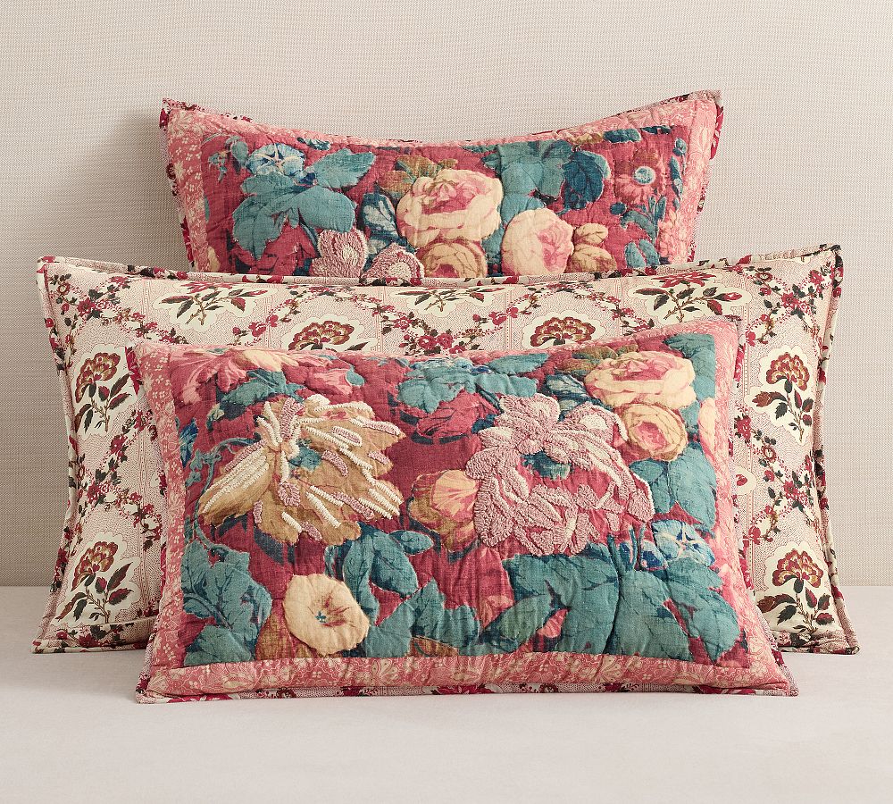 Abby Floral Reversible Quilted Sham by Pottery Barn
