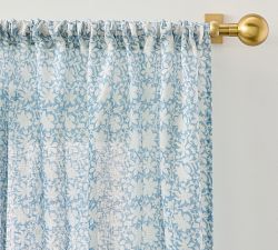 Belgian Flax Linen Fleur Sheer Curtain
