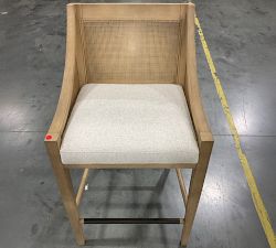 Open Box: Atwood Cane Counter Stool (26") - Performance Boucle Oatmeal, Seadrift