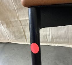 Open Box: Maison Leather Dining Chair - Statesville Caramel, Antique Bronze