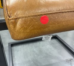 Open Box: Sabina Leather Desk Chair - Camel, Black