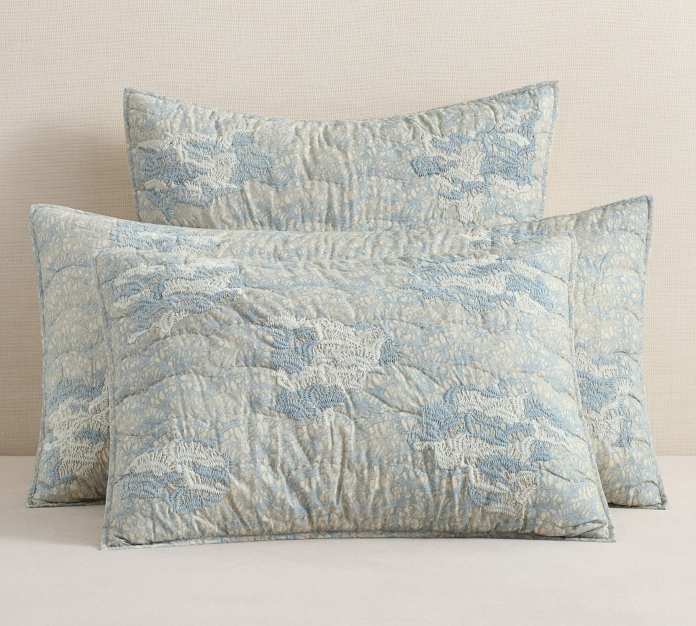 Coral Reef Embroidered Quilted Sham by Pottery Barn