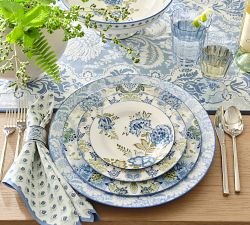 Kravet Jardin Stoneware Appetizer Plates -  Mixed Set of 4