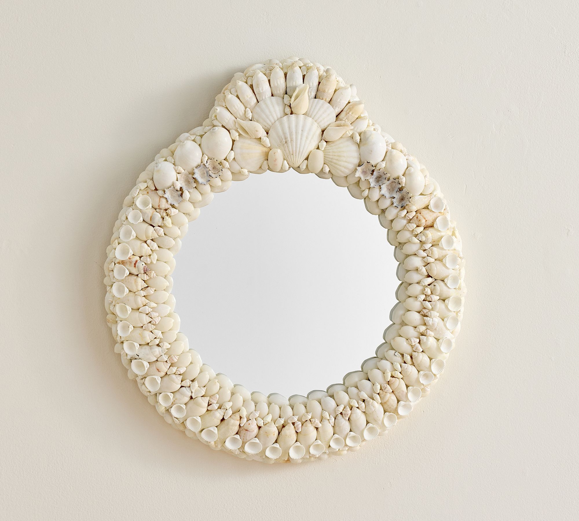 Pottery Barn Shell Round Mirror
