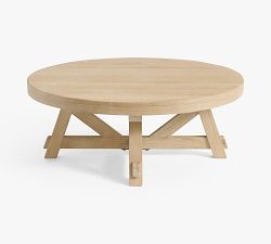 Farmhouse Trestle Round Coffee Table (44")