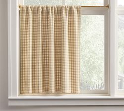 Blaine Check Café Curtain - Set of 2