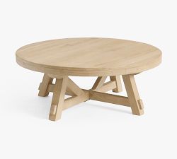 Farmhouse Trestle Round Coffee Table (44")