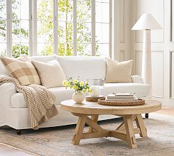 Farmhouse Trestle Round Coffee Table (44")