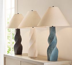 Matilda Ceramic Twisted Table Lamp (29")