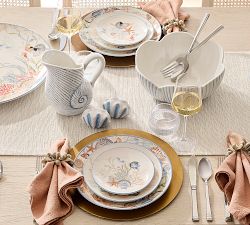 Enchanted Sea Stoneware Appetizer Plates - Mixed Set of 4