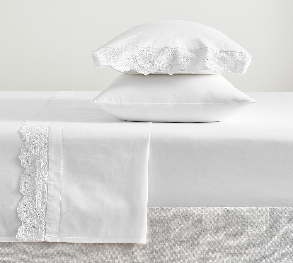 Eyelet Sheet Set - White, King