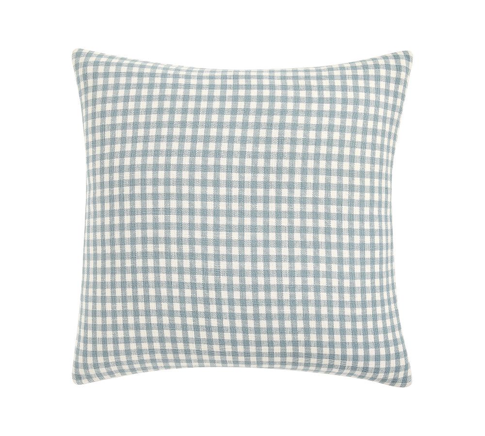 Blaine Check Sham - Light Blue, Euro