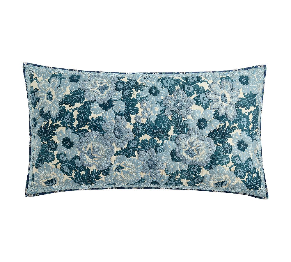 Kelley Floral Reversible Quilted Sham - Blue Multi, King