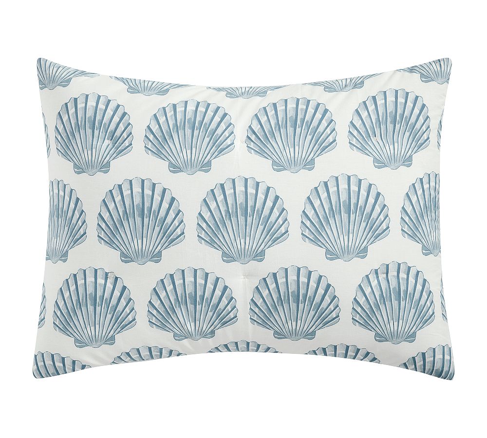 Shell Motif Comforter Sham - Blue Multi, Standard