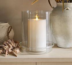 Malibu Glass Hurricane Candle Holder