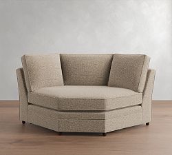 Open Box: Pearce Upholstered Large Wedge - Performance Midland Tweed Stone