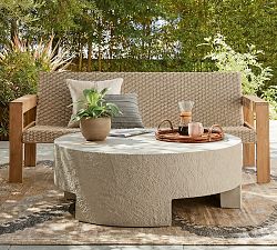 Bolinas Modern Concrete Round Outdoor Coffee Table (48")