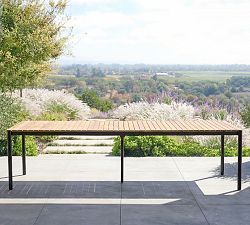 Zia Teak Outdoor Extendable Dining Table (89"-130")