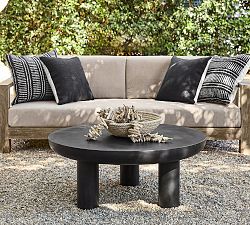 Alina Concrete Round Outdoor Coffee Table (36")