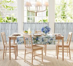 Calla Bloom Embroidered Cotton Table Throw