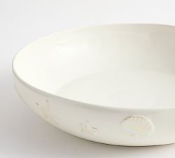 Coastal Embossed Stoneware Serving Bowl