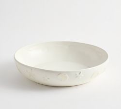 Coastal Embossed Stoneware Serving Bowl