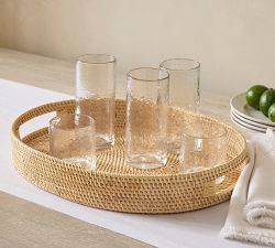 Tava Handwoven Oval Handled Tray
