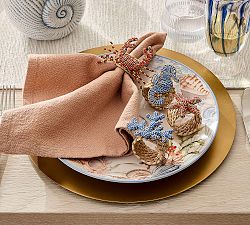 Beaded Summer Icon Napkin Rings - Mixed Set of 4