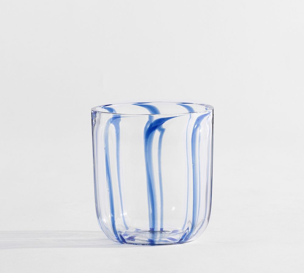Elias Stripe Tumblers - Set of 4 - Set of 4 - Blue
