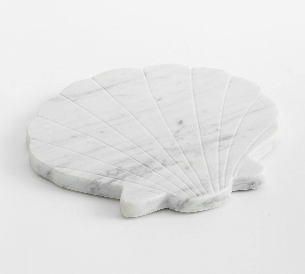 Figural Shell Marble Cheese Board