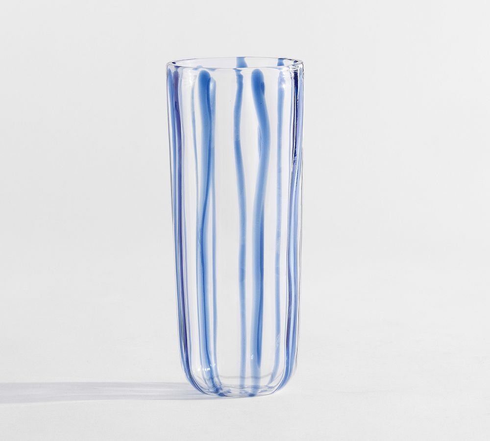 Elias Stripe Tumblers - Set of 4 - Set of 4 - Blue