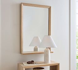 Blair Herringbone Rectangle Mirror With Shelf