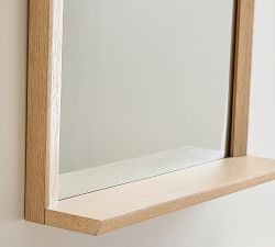 Blair Herringbone Rectangle Mirror With Shelf