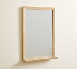 Blair Herringbone Rectangle Mirror With Shelf