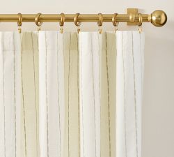 Isle Embroidered Striped Curtain