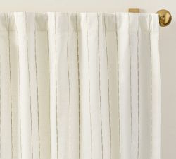 Isle Embroidered Striped Curtain