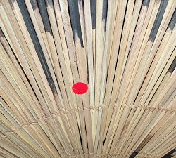 Open Box: Handwoven Black Sun Circle Wall Art (48")