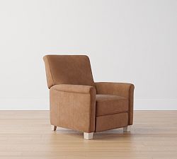 Open Box: Irving Roll Arm Leather Manual Recliner without Nailheads (38") - Mason Pebble Caramel, Seadrift