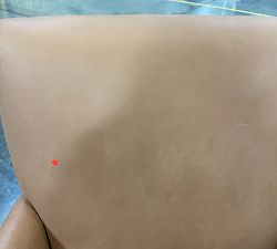 Open Box: Irving Roll Arm Leather Manual Recliner without Nailheads (38") - Mason Pebble Caramel, Seadrift