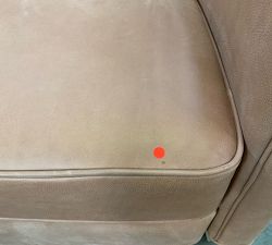 Open Box: Irving Roll Arm Leather Manual Recliner without Nailheads (38") - Mason Pebble Caramel, Seadrift