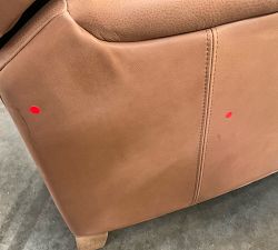 Open Box: Irving Roll Arm Leather Manual Recliner without Nailheads (38") - Mason Pebble Caramel, Seadrift