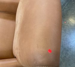 Open Box: Irving Roll Arm Leather Manual Recliner without Nailheads (38") - Mason Pebble Caramel, Seadrift