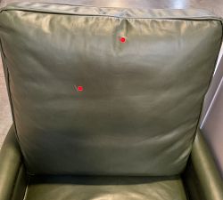 Open Box: Tyler Square Arm Leather Manual Tall Recliner with Nailheads (41") - Vintage Hunter, Espresso