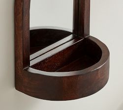 Carved Wood Wall Sconce 