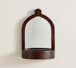 Carved Wood Wall Sconce 
