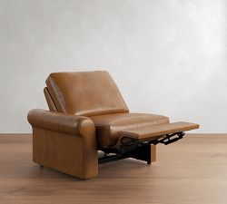 Build Your Own PB Comfort Modern Roll Arm Leather Reclining Sectional